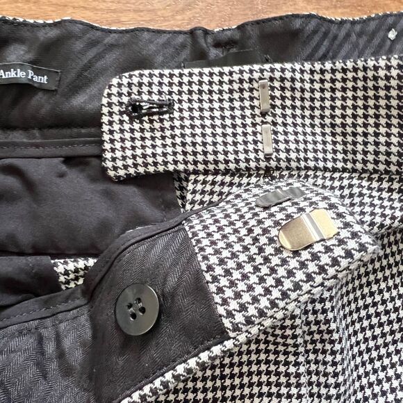 Talbots Hampshire Ankle Pants Size 16P Petite Houndstooth Black/White - Picture 5 of 9